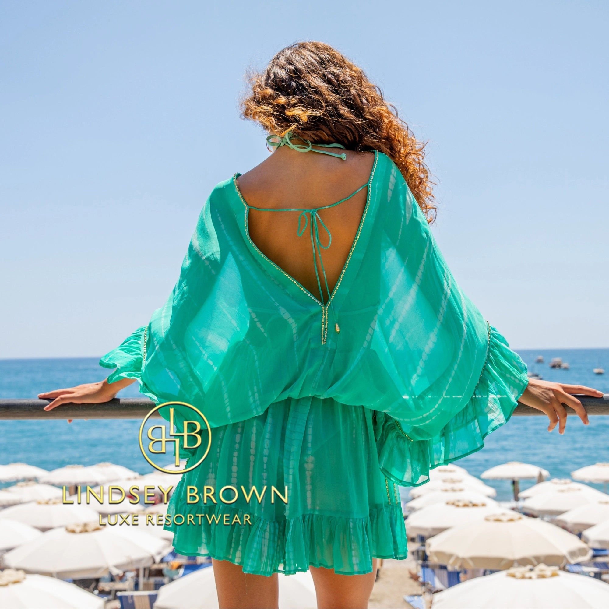 luxury silk kaftans for a winter sun holiday by Lindsey Brown resort wear