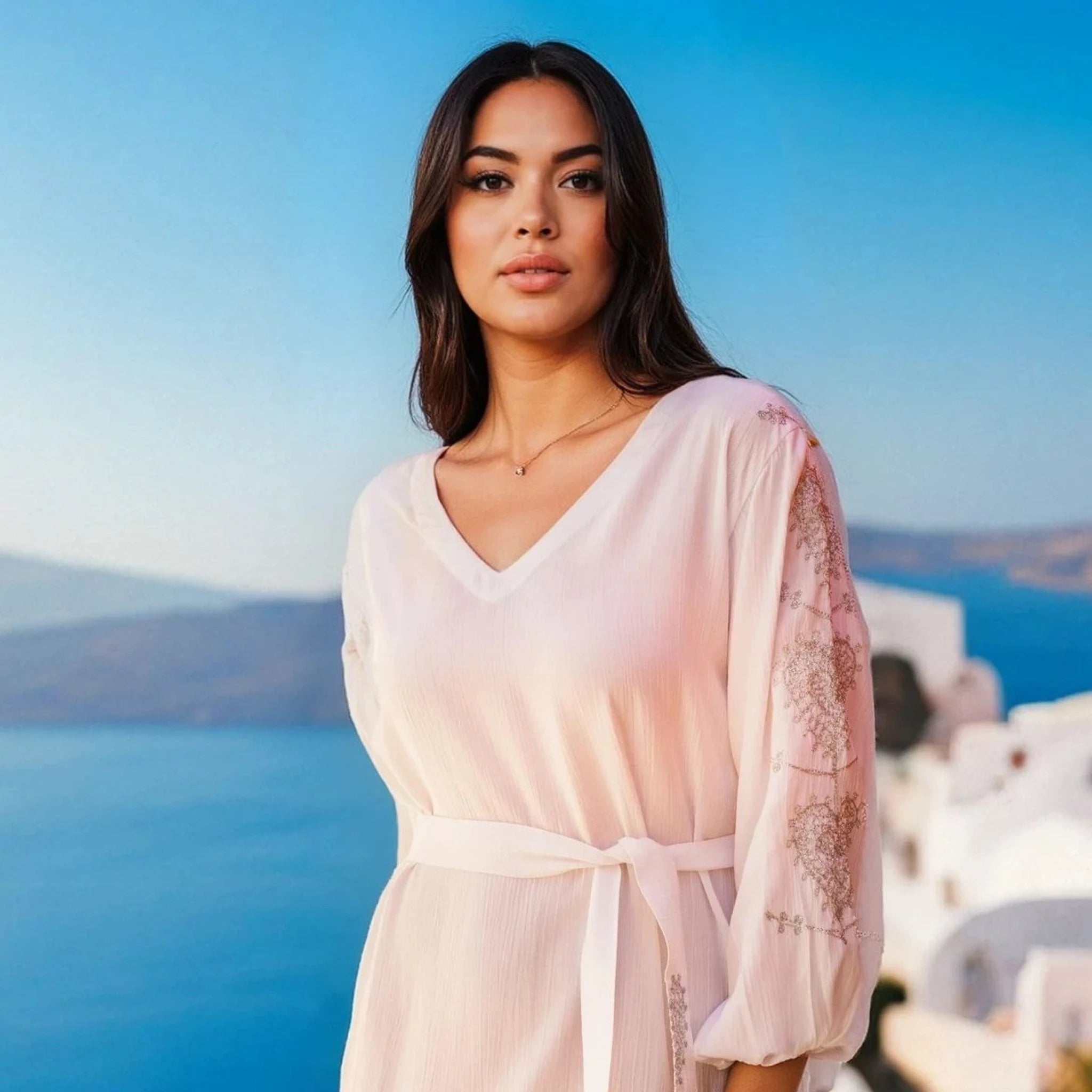 white silver cotton designer beach dresses by Lindsey Brown resort wear